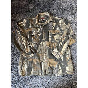Vintage Ranger By Merrill & Forbes Tree Camouflage Full Button Long Sleeve Shirt